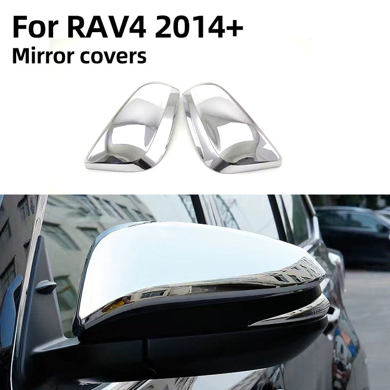 Suitable for 2014-2019 Toyota RAV4 Rearview Mirror Cover Reversing Mirror Cap Reflective Mirror Protection Trim Sticker Modification