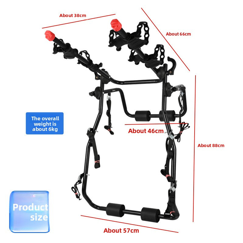 Car Bike Rack for Hitch |   Universal Rear Mount Bicycle Carrier – Holds 2 Bikes 75lbs