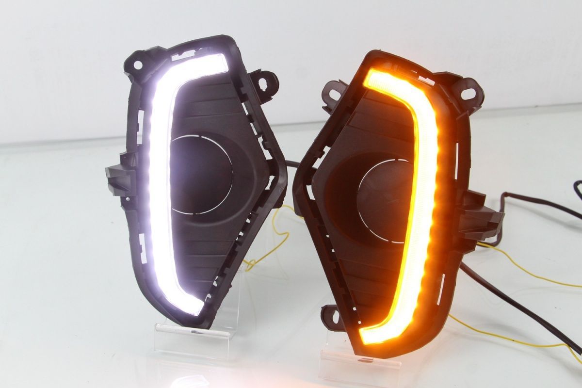 2020-2022 RAV4 LED DRL Fog Lights |   RGB Multi-Color Daytime Running Lights with Dynamic Turn Signal