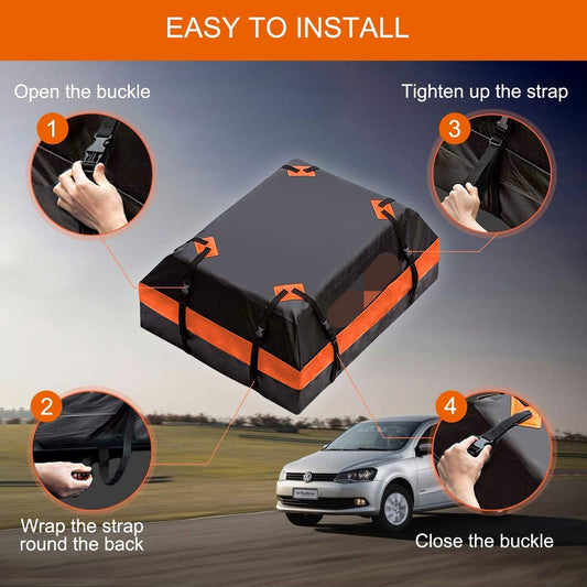 15 Cubic Feet Roof Cargo Bag | Waterproof Car Top Storage – Large Capacity for Camping & Travel