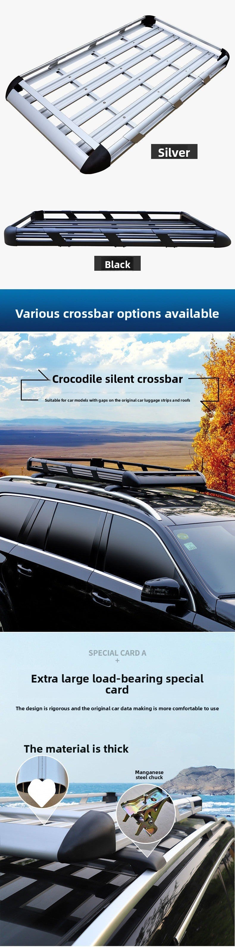 Roof Parcel Or Luggage Rack Universal Frame Basket Roof Rack Luggage Rack off-Road Car Travel Rack Shelf Modification