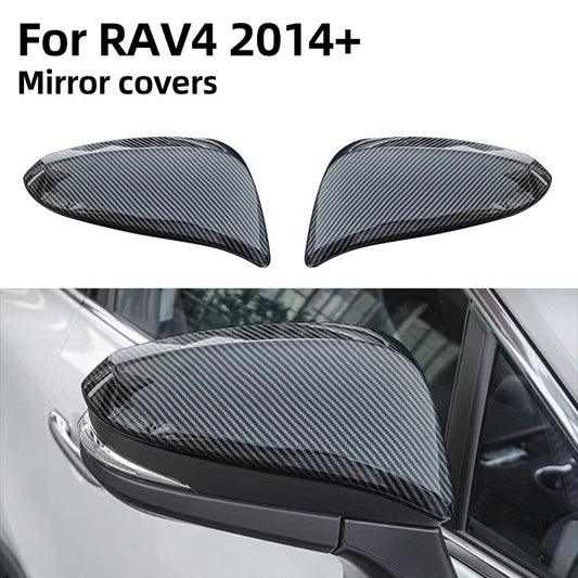 Suitable for 2014-2019 Toyota RAV4 Rearview Mirror Cover Reversing Mirror Cap Reflective Mirror Protection Trim Sticker Modification