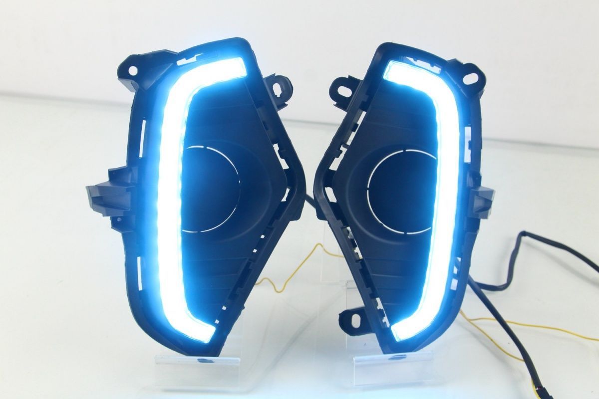 2020-2022 RAV4 LED DRL Fog Lights |   RGB Multi-Color Daytime Running Lights with Dynamic Turn Signal