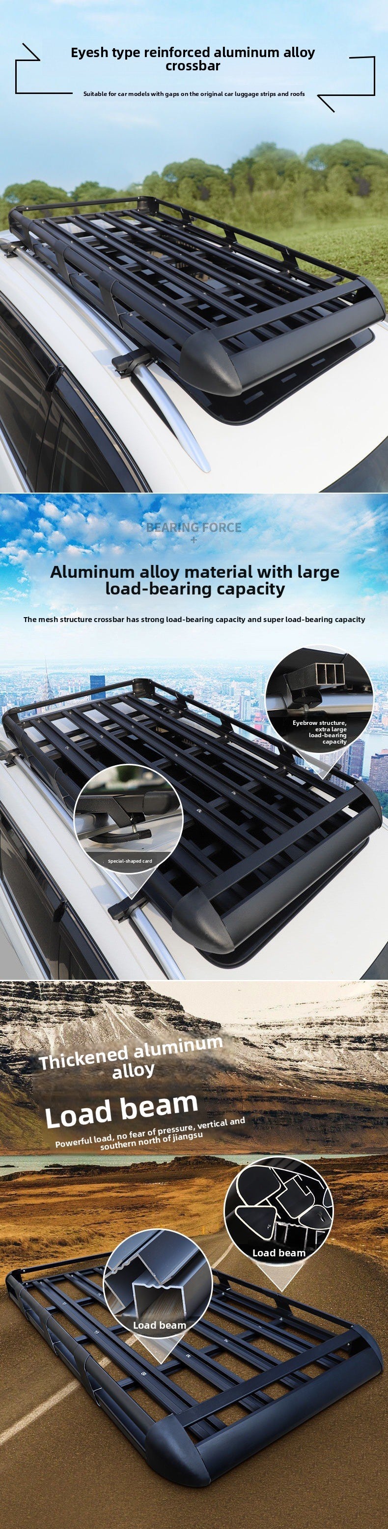 Roof Parcel Or Luggage Rack Universal Frame Basket Roof Rack Luggage Rack off-Road Car Travel Rack Shelf Modification