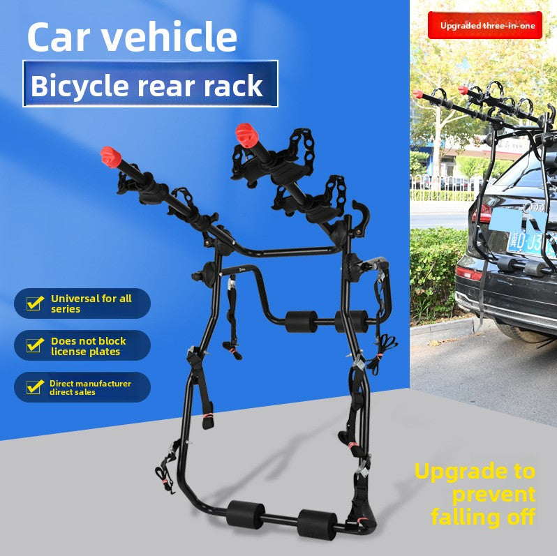 Car Bike Rack for Hitch |   Universal Rear Mount Bicycle Carrier – Holds 2 Bikes 75lbs