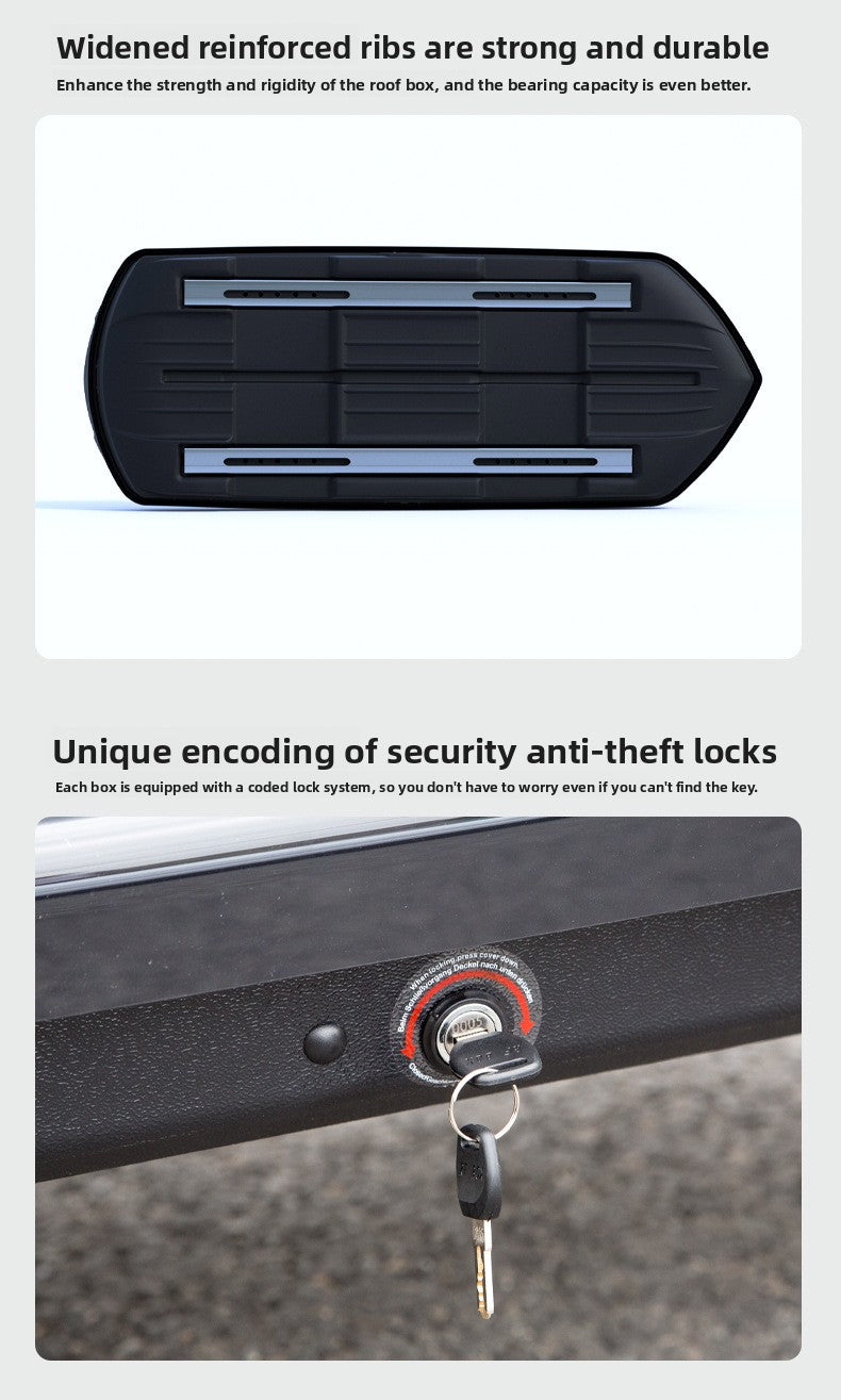 Ultra-Thin Roof Cargo Box |   Universal Car Top Storage – Waterproof Luggage Carrier for SUV