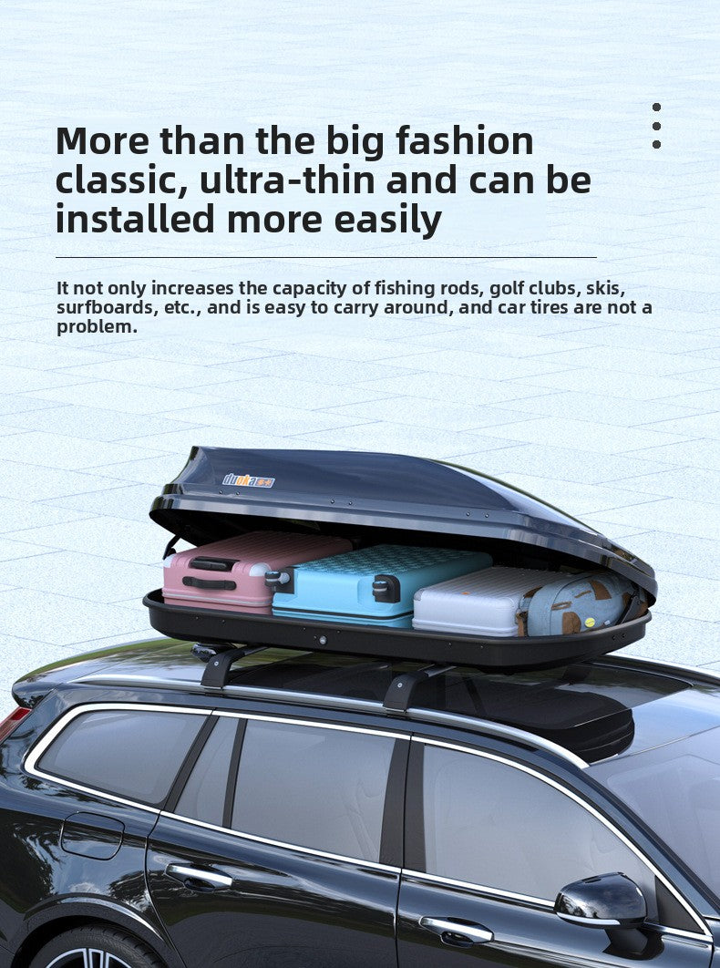Ultra-Thin Roof Cargo Box |   Universal Car Top Storage – Waterproof Luggage Carrier for SUV