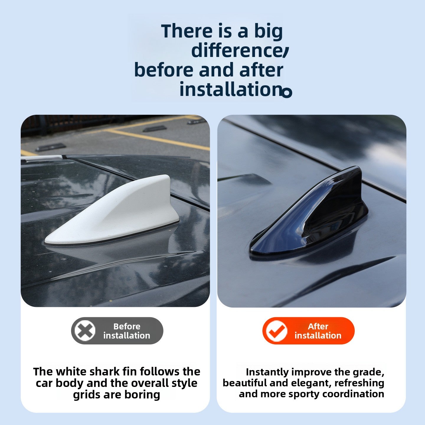 Suitable for 2020-2025 Toyota RAV4 Shark Fin Original Car Antenna Cover Car Roof Wing Decoration Modification