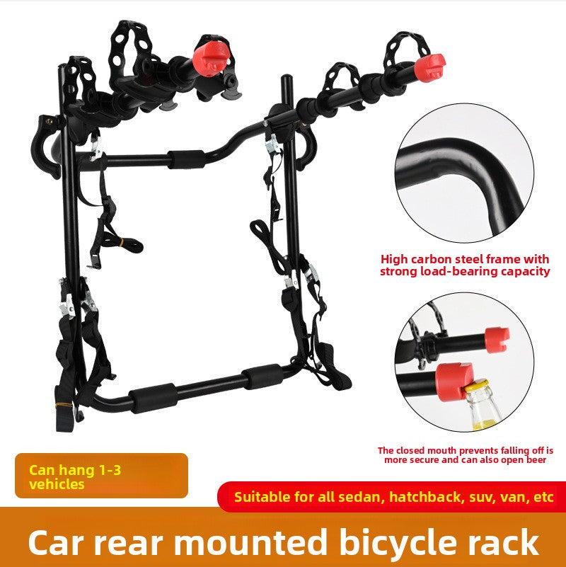 Car Bike Rack for Hitch |   Universal Rear Mount Bicycle Carrier – Holds 2 Bikes 75lbs