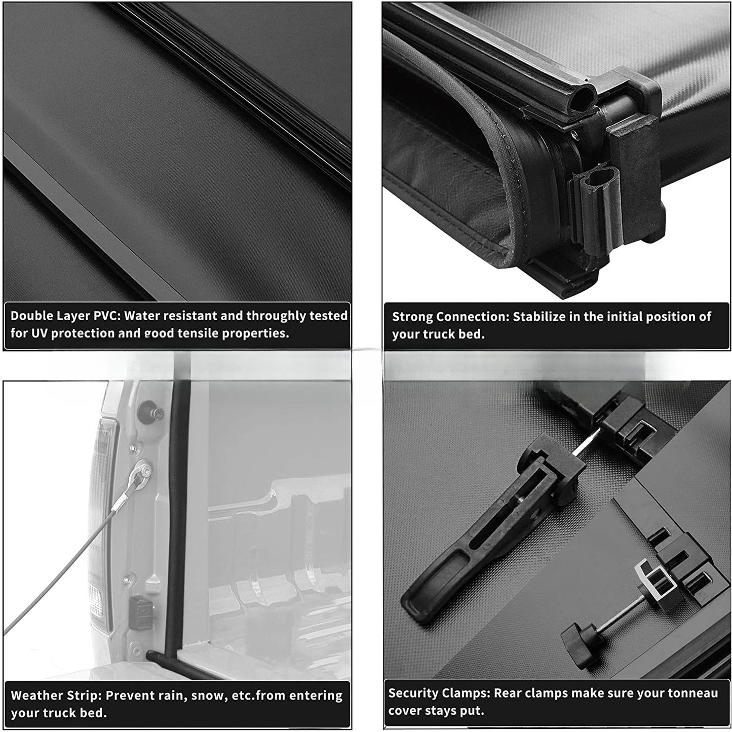 Dodge Ram 1500 Truck Bed Cover |   Waterproof Tonneau Cover – Aluminum Hard Tri-Fold