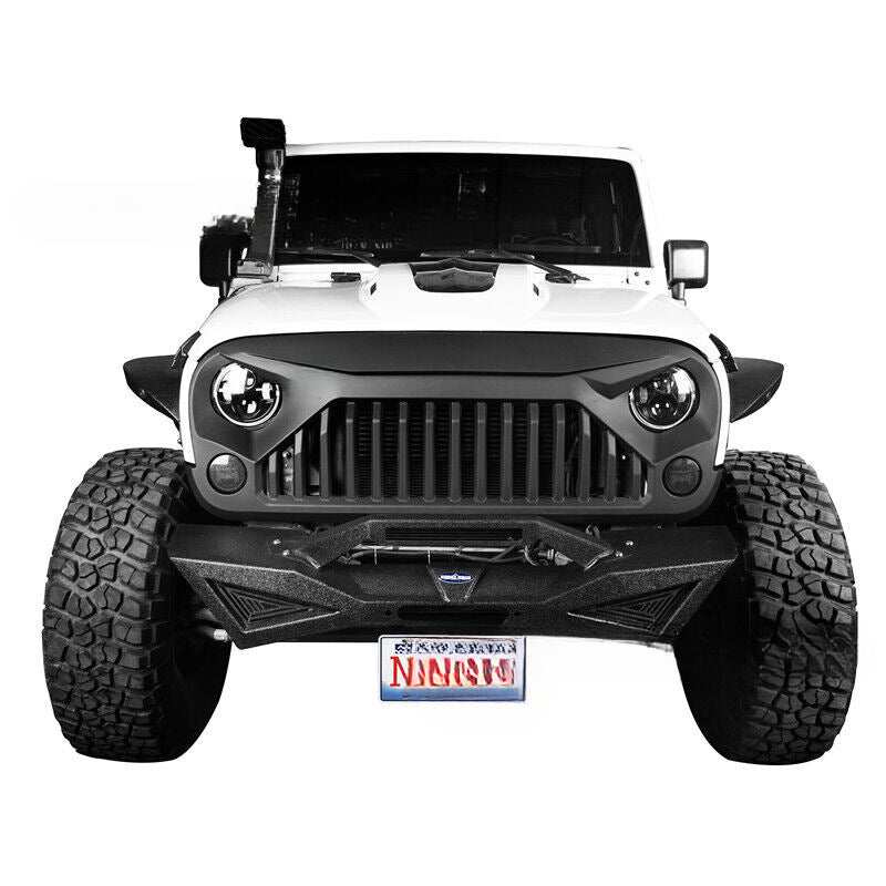 Angry Grille for Jeep Wrangler JK (2007-2017) | Auto/Manual Transmission Compatible – Direct Bolt-On Upgrade
