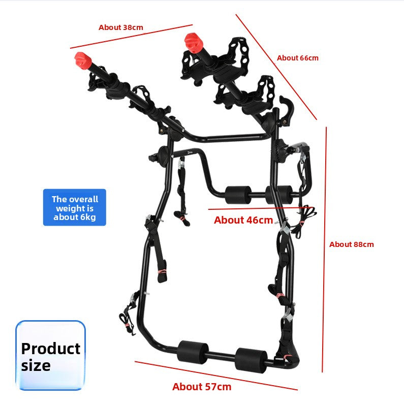 Car Bike Rack for Hitch |   Universal Rear Mount Bicycle Carrier – Holds 2 Bikes 75lbs