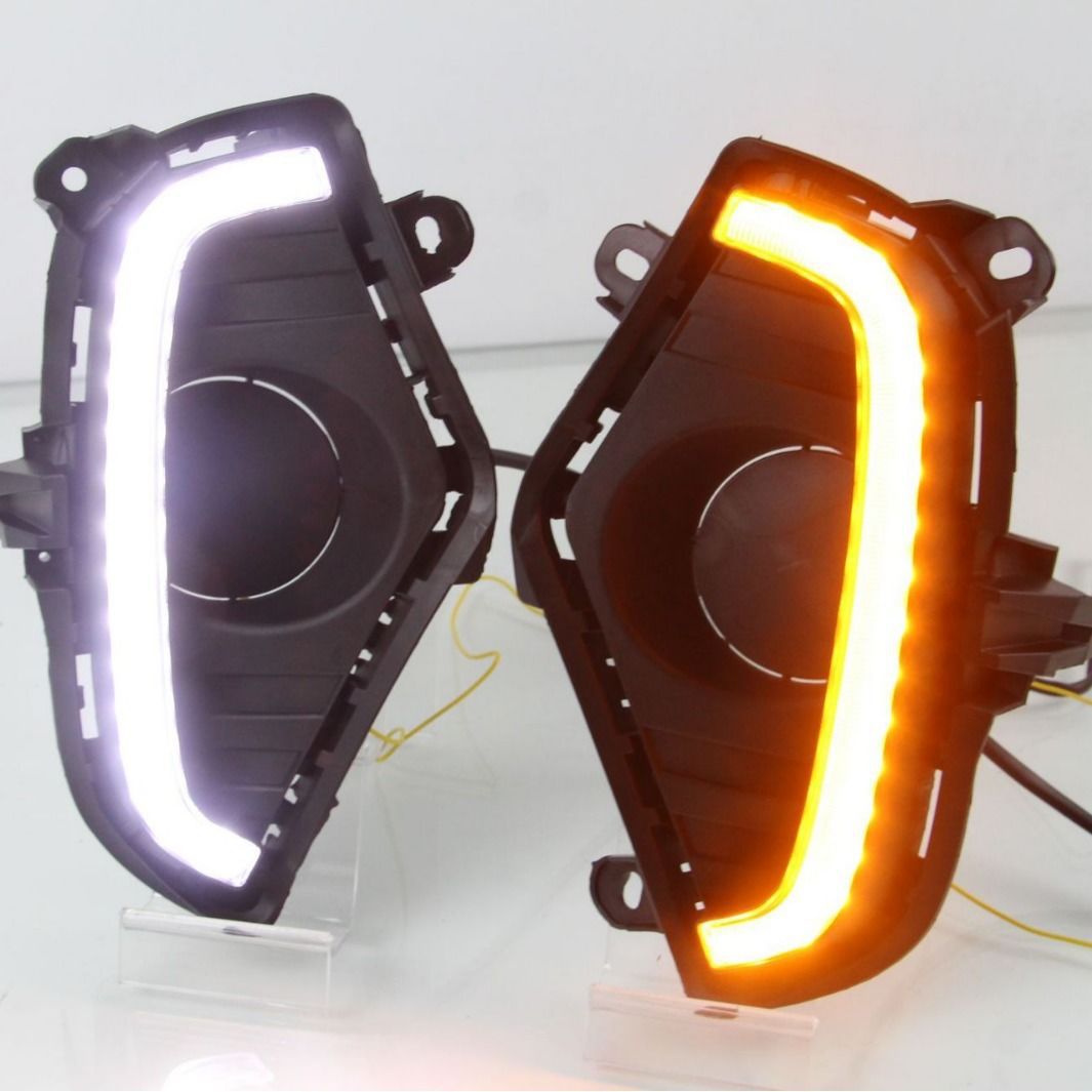 2020-2022 RAV4 LED DRL Fog Lights |   RGB Multi-Color Daytime Running Lights with Dynamic Turn Signal